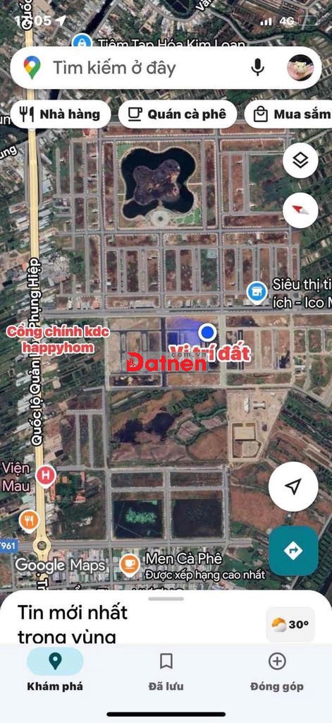 đất khu C3 sát trục đường chính khu dân cư happyhom