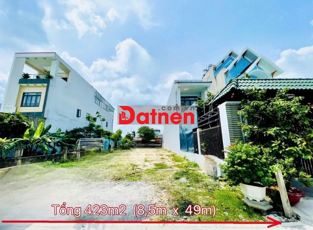 Đất làm nhà vườn 423m2 ngay TT Thị trấn Củ Chi. Đường nhựa 8m, SHR