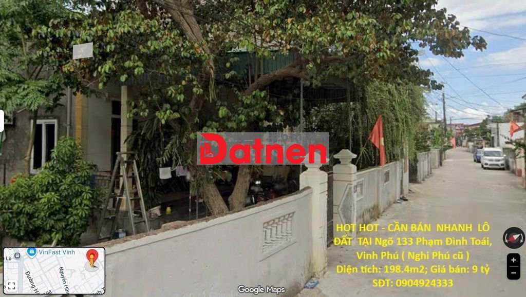 BÁN NHANH LÔ ĐẤT TẠI Phạm Đình Toái,Xã Nghi Phú,Thành phố Vinh,Nghệ An