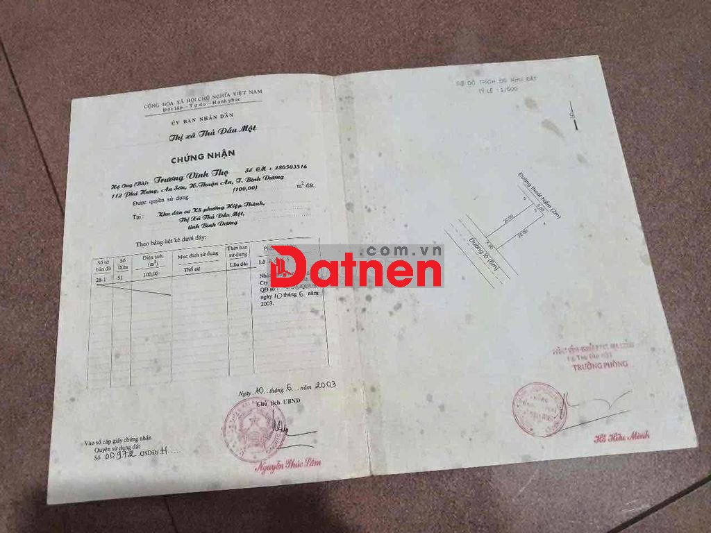 đất d3 k8 hiệp thành Đất kdc K8 Thanh Lễ 5x20 thổ cư 100% 4,35 tỷ