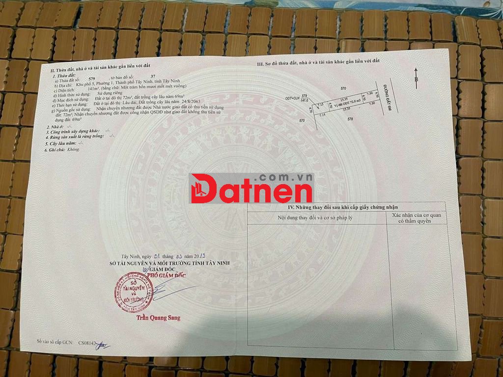 Chính chủ cần bán nhà đất P1, Tây Ninh