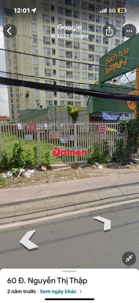 Đất mặt tiền nguyễn thị thập đối diện siêu thị BigC Q7