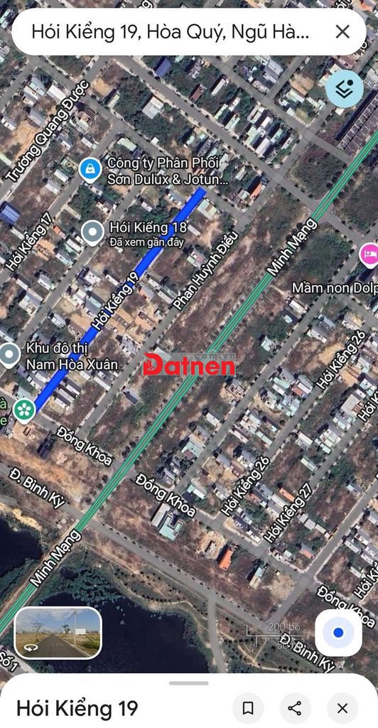 🏡 BÁN LÔ NAM HÒA XUÂN – GẦN MINH MẠNG HÓI KIENGE 19 B2 58 LÔ SẠCH