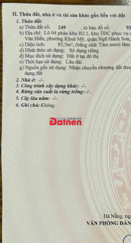 Cần tiền kinh doanh bán lô đất Đa Mặn 4