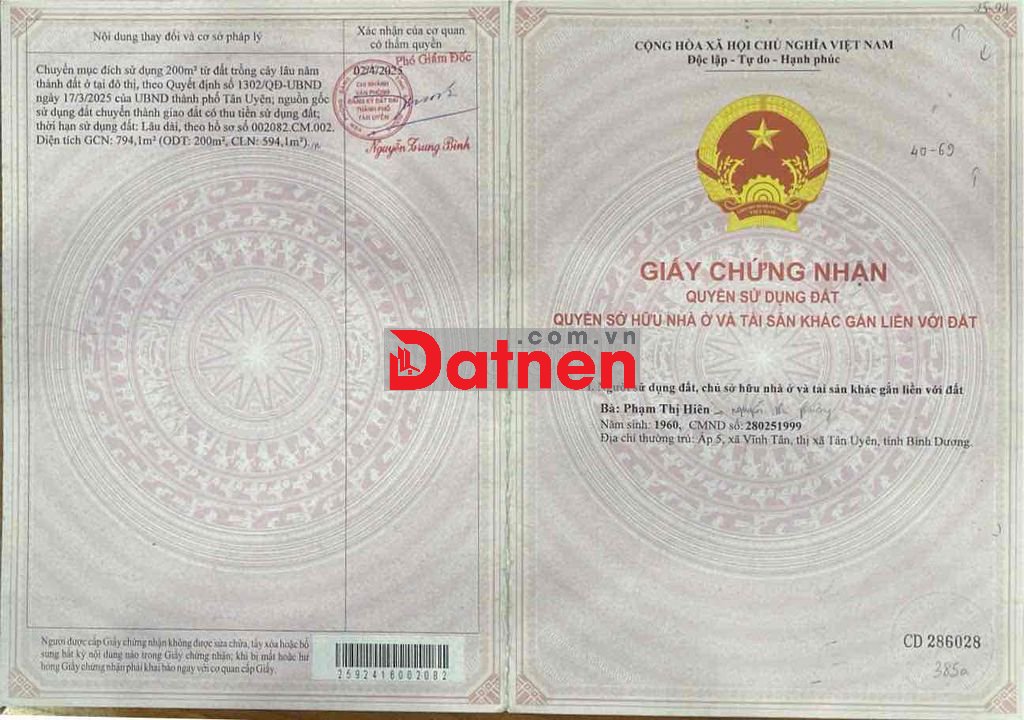 Đất Ngang 20 mét Gần KCN Phú Chánh và DT 742