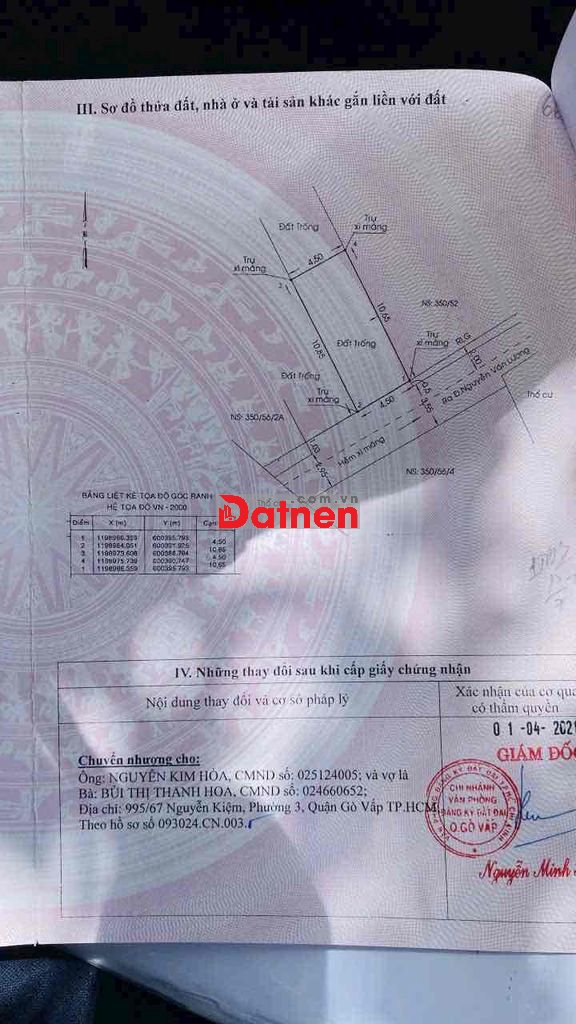 đất hiếm Nguyễn Văn Lượng - 4,5m x 11m - XD full đất