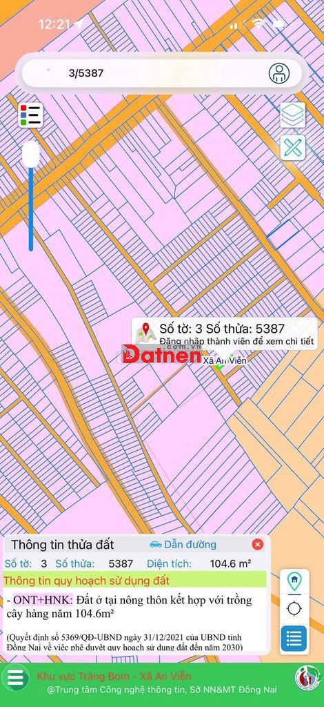 Bán đất đẹp an viễn vị trí tốt gần kcn giang điền giá đầu tư lướt sóng