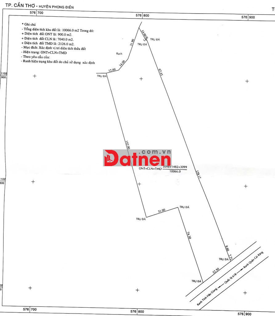 Bán hơn 10.000m² đất thương mại Quốc Lộ 61C gần ngã 3 cầu Vàm Xáng