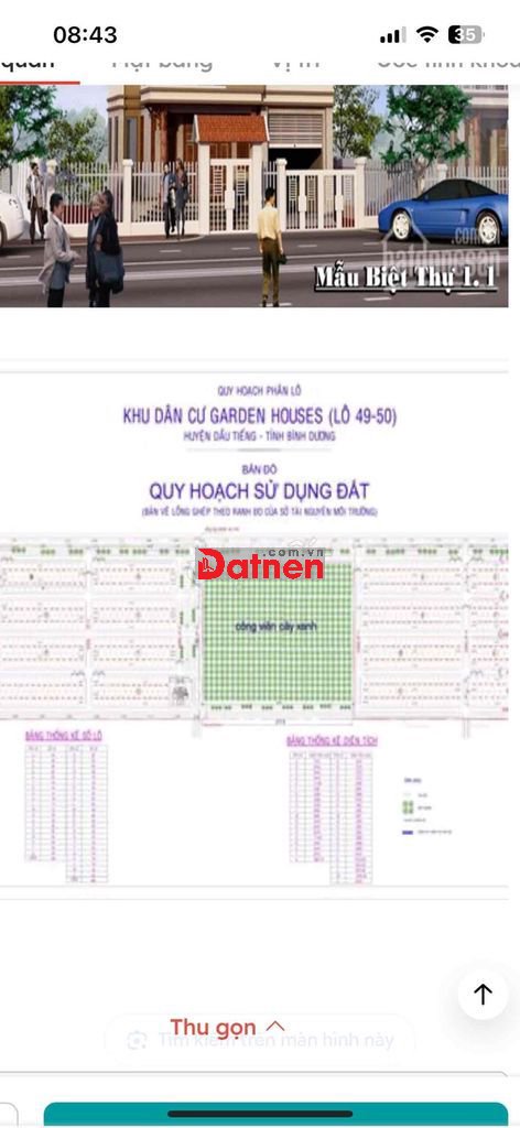 còn 3 lô dự án khu dân cư garrden hoses