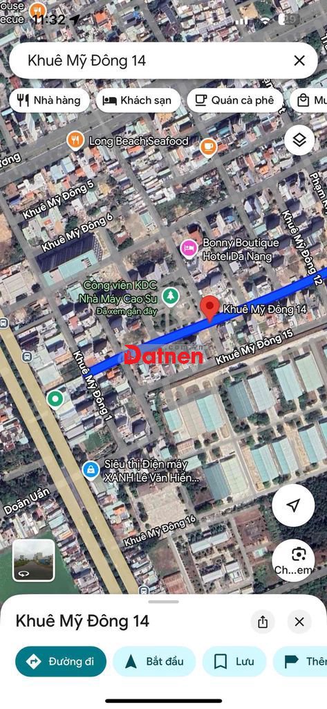 CẦN BÁN ĐẤT MẶT TIỀN KHUÊ MŨ ĐÔNG 14 – KDC Nhà Máy Cao Su, Khuê Mỹ,