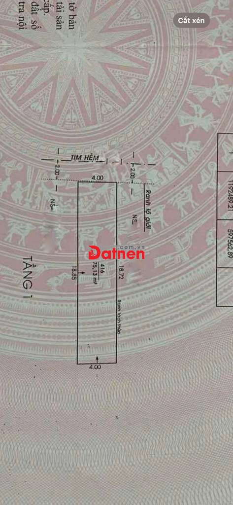 ✅🔴 Bán đất hẻm 4m Âu Cơ gần ĐH Văn Hiến, 76m2 giá 6.8 Tỷ ✅