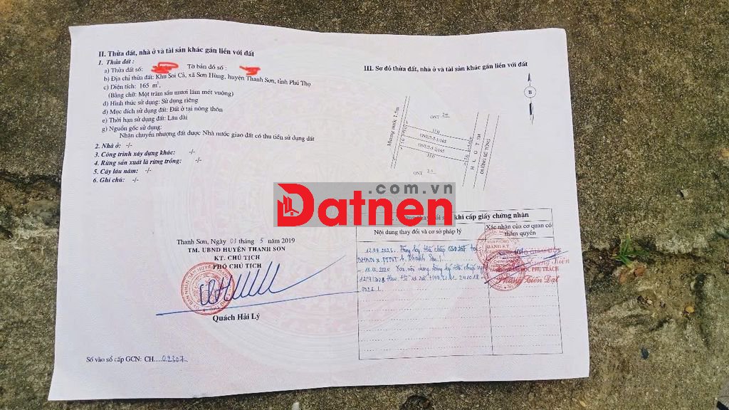 Chính chủ bán đất nền dự án Thanh Sơn Riverside 165m2