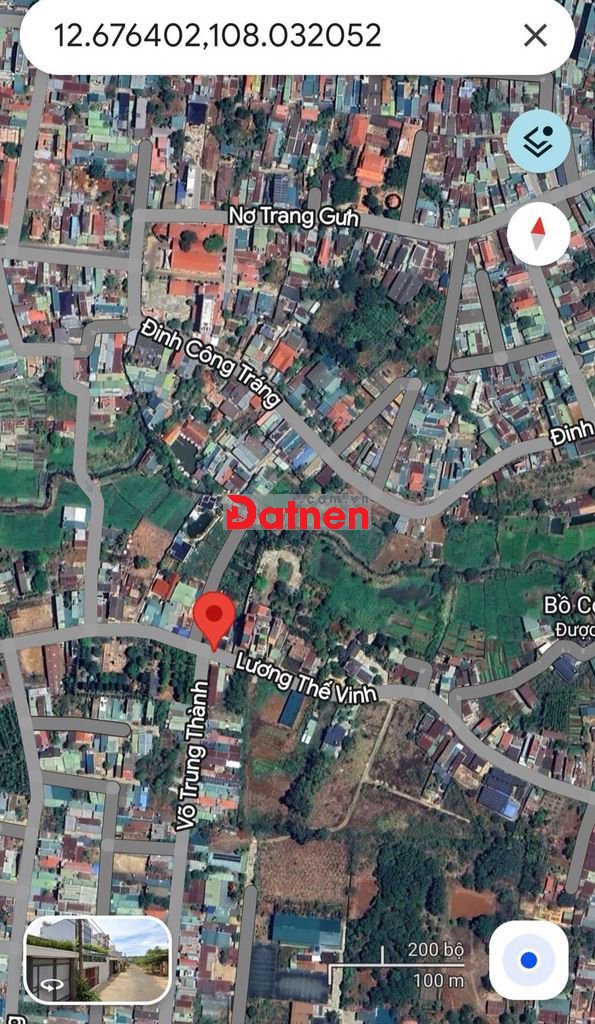 Đất Mặt Tiền Lương Thế Vinh Bmt Đăk Lăk 6,15x20m