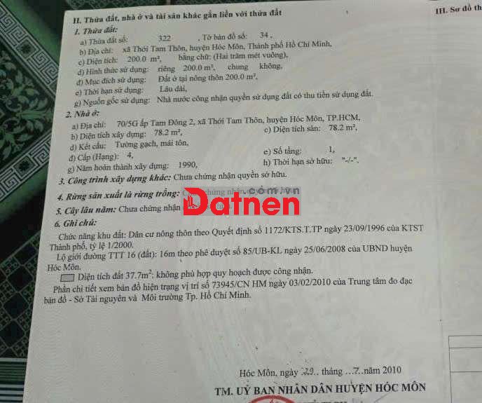 Nhà đất full thổ mặt tiền đường nhưa 10t