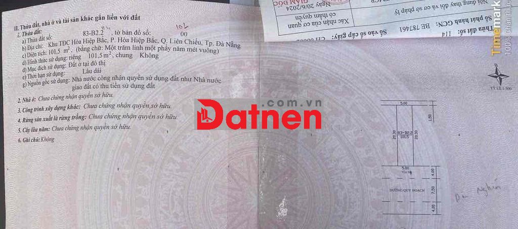 Cần bán lô đất siêu đẹp, siêu tiêm năng MT Đào Nghiễm cách trục đường