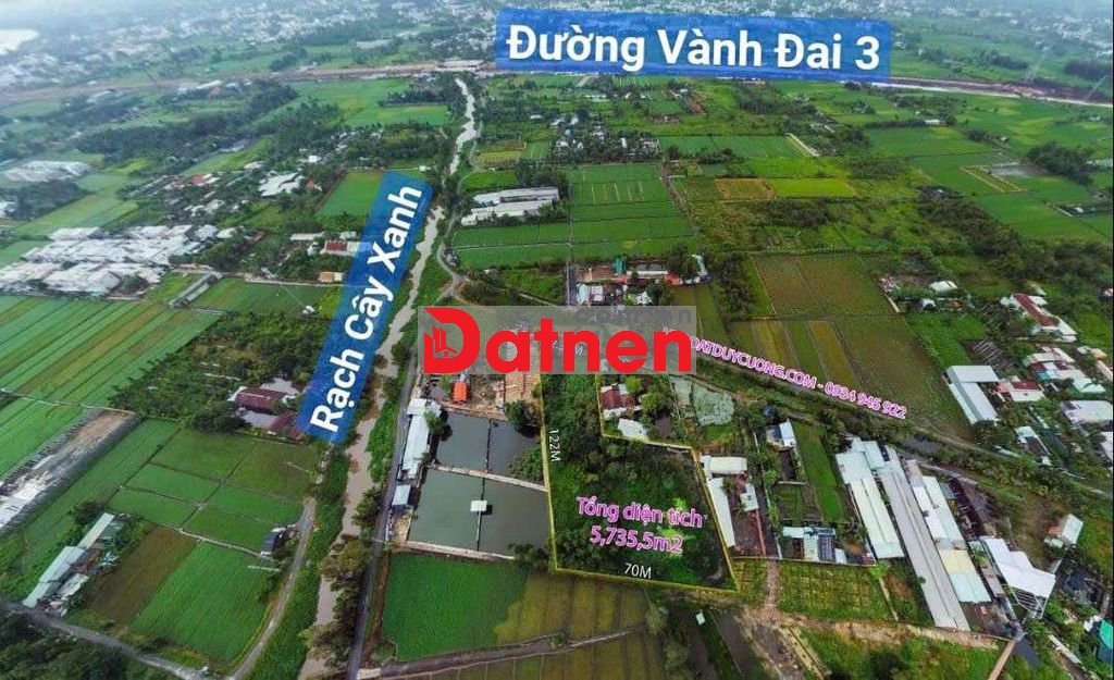 Đất lớn 5735m2 Rạch Cây Xanh gần đường Vành Đai 3 và đường Bình Mỹ