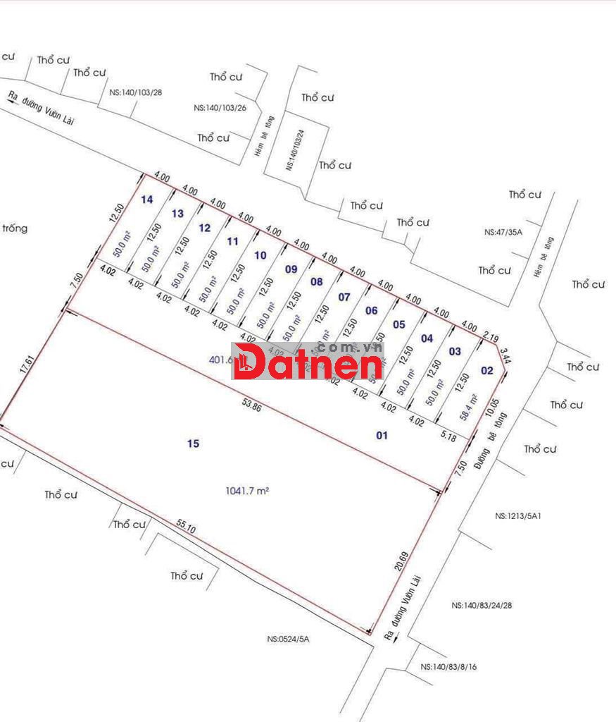 Bán đất an phú đông vươn lài quận 12