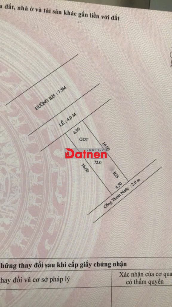 BÁN NỀN ĐẸP 72m2 (đối diện công viên)- KDC HƯNG PHÚ- HƯỚNG TÂY BẮC