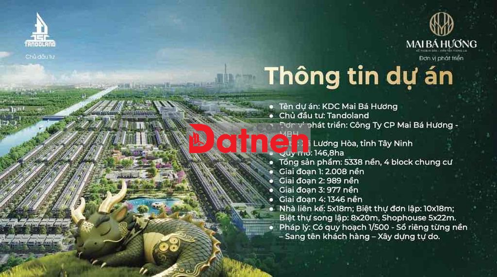 BÁN ĐẤT NỀN KDC DRAGON EDEN -MAI BÁ HƯƠNG LƯƠNG HÒA BÌNH CHÁNH