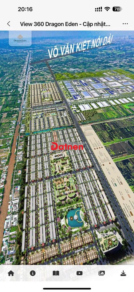 Đất Nền Sổ Đỏ Mặt Tiền Võ Văn Kiệt Nối Dài Vốn tự có chỉ cần 625triệu