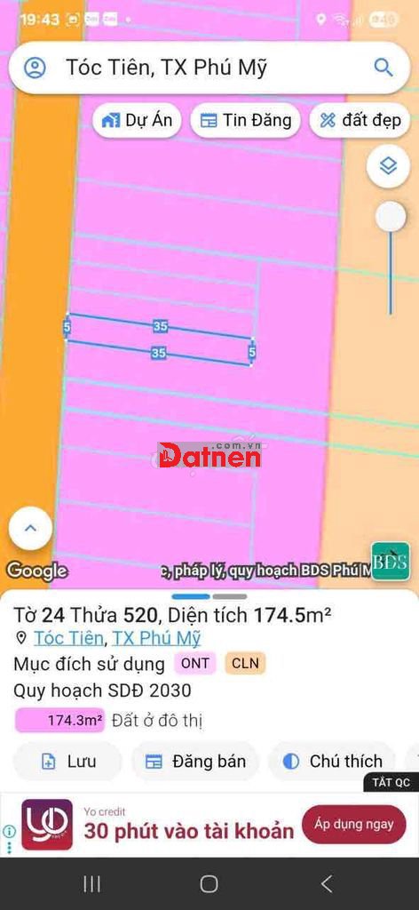 MT ĐƯỜNG SỐ 11 TÓC TIÊN 175M2 1,45 TỶ