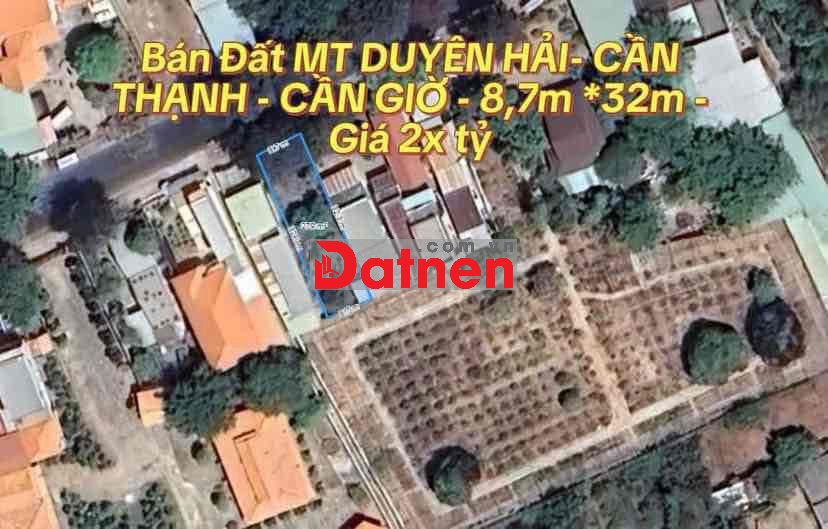 Đất MT Duyên Hải Cần Thạnh 278m², gần Vinhomes, giá chỉ 2x tỷ