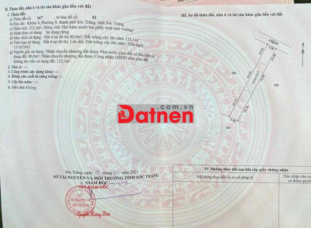 Bán Đất Tại Trung Tâm Thành Phố Sóc Trăng