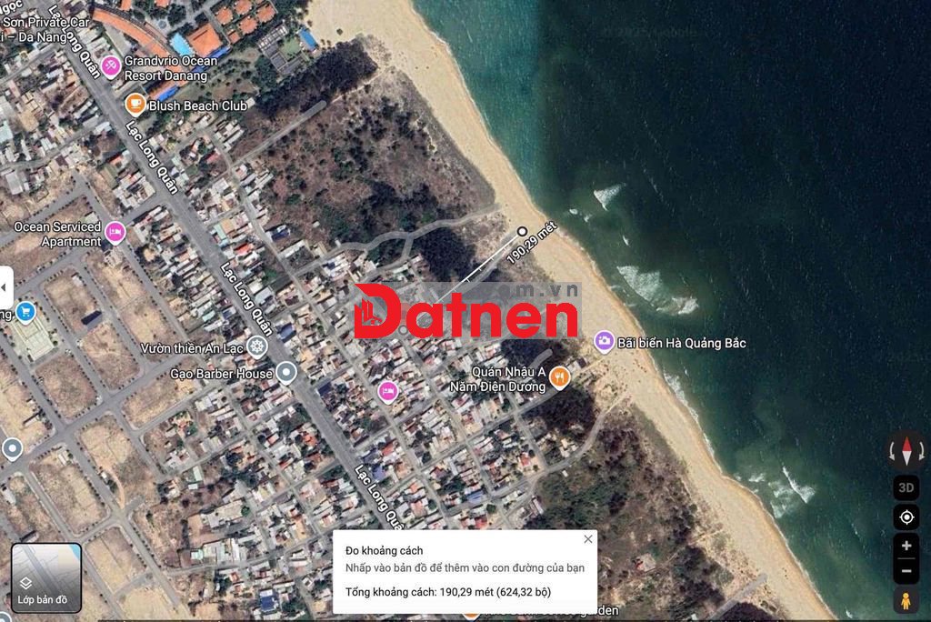 BÁN ĐẤT 2 MẶT KIỆT OTO ĐƯỜNG LẠC LONG QUÂN DT 160m2 CÁCH BIỂN 150m