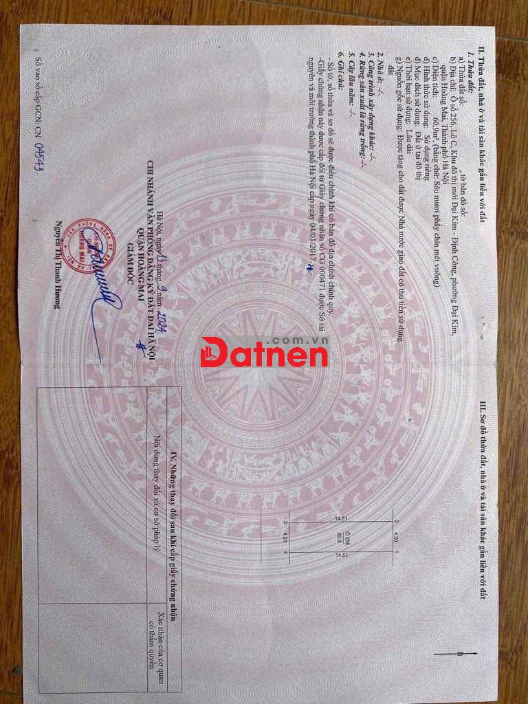 Bán gấp Lô Đất VIP nhất khu Đại Kim chỉ 436 tr/m2 mtg chính chủ