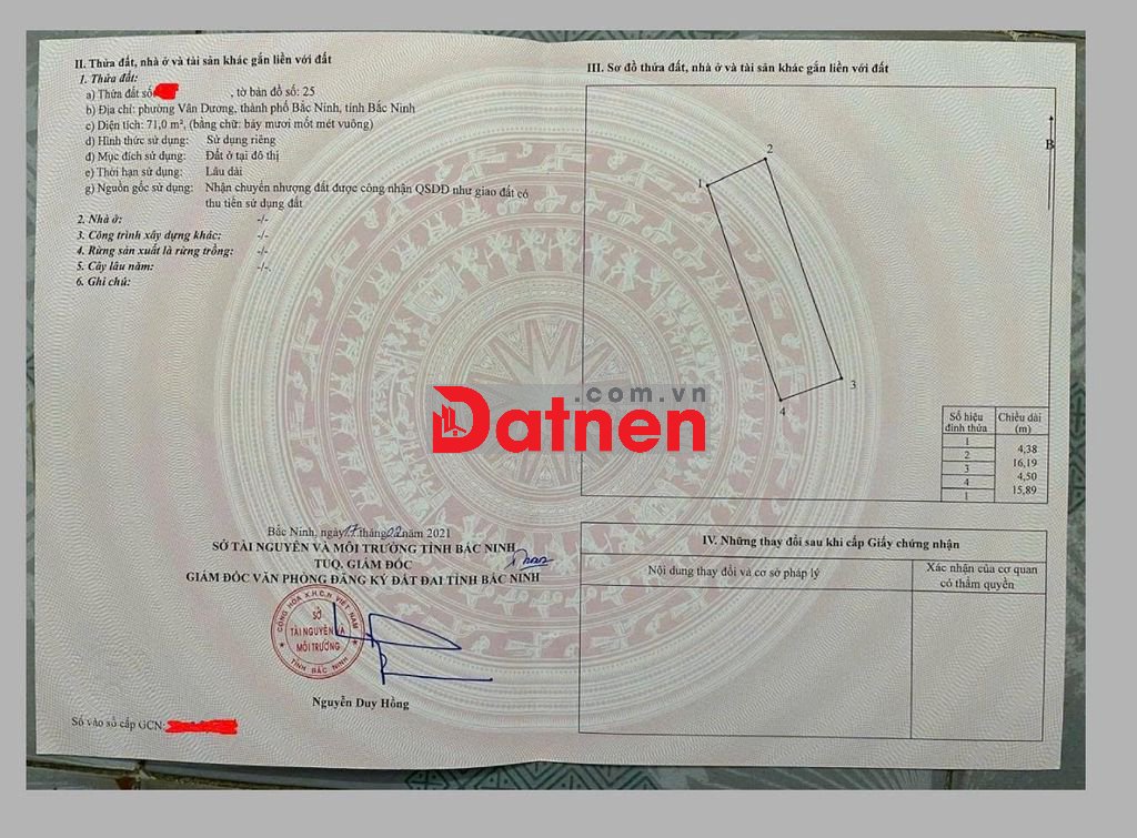 Bán lô đất trục Nguyễn Đăng Đạo gần bệnh viện đa khoa Kinh Bắc Ninh