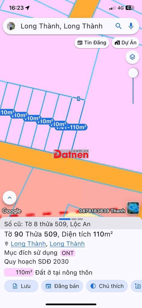 Bán đất nền thổ cư liền kề Sân Bay Long Thành