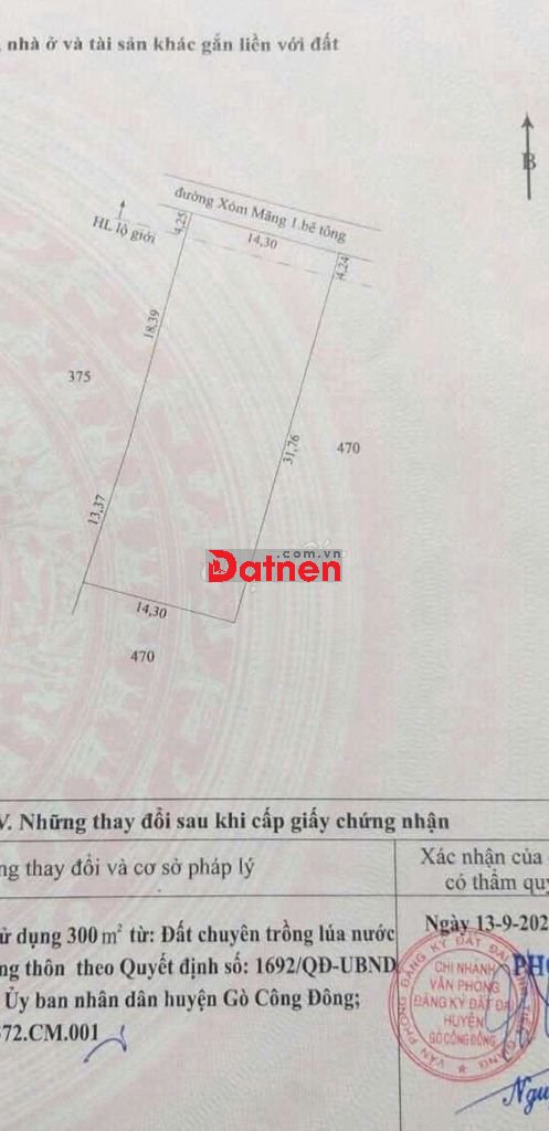 💎 Đất Đẹp xây nhà vườn (14.3 x 36m) nhựa Xóm Mãng gần Cty May