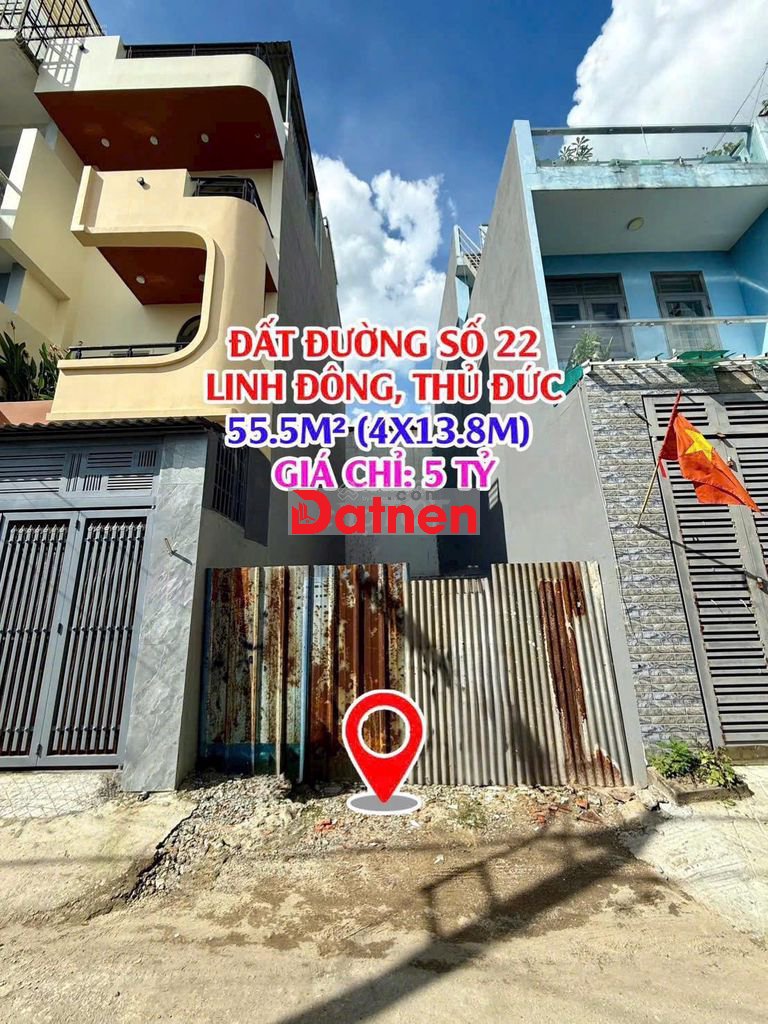 Bán lô đất KDC hẻm 22, Đ. Số 22, P. Linh Đông, Thủ Đức, 5tỷ