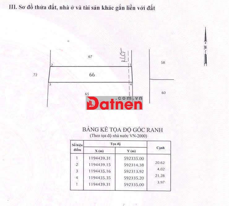 CHỈ 4.25TỶ, SỞ HỮU NGAY LÔ ĐẤT, DT. 4X20(nở hậu 80,3M2) ĐƯỜNG 6M THÔNG