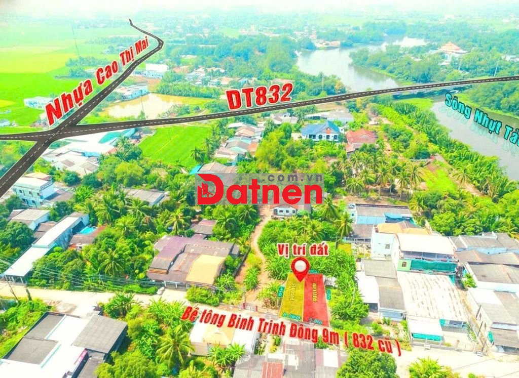Hàng Vip, 309m2 đất thổ cư View Sông Vàm cỏ, 1.1 tỷ