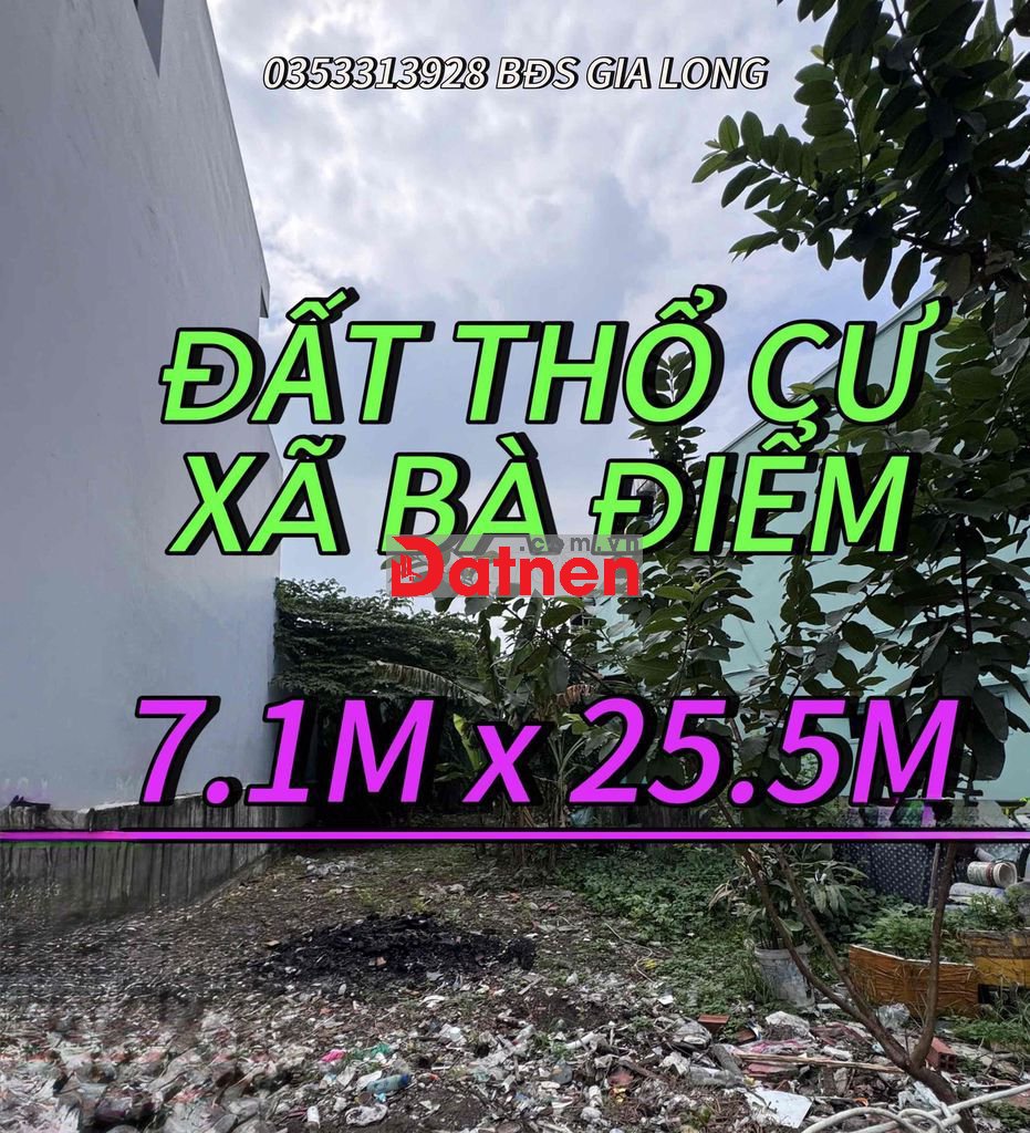 📣LÔ ĐẤT GIÁ 6 TỶ – XÃ BÀ ĐIỂM – TP HCM – CHỦ GỬI