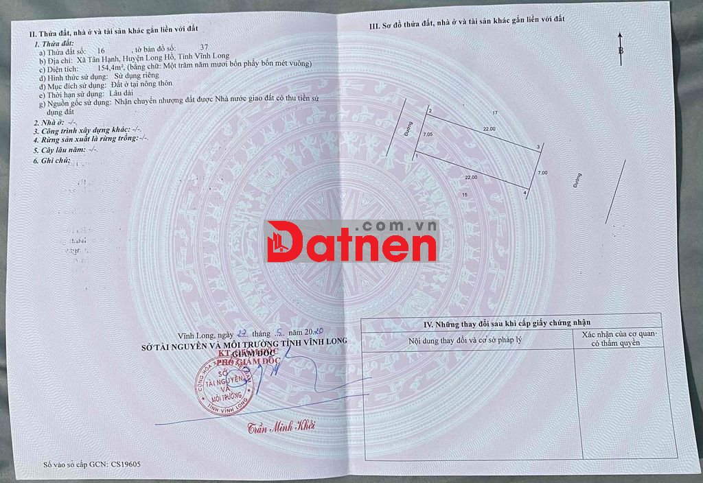 Đất Nền Thổ Cư 2 Nền Song Sinh