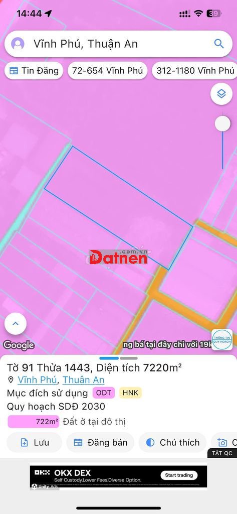 Chính chủ gửi bán lô biệt thự vườn giá rẻ vĩnh phú 19, Thỏ