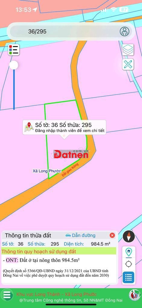 ĐẤT LONG PHƯỚC 2 MẶT TIỀN ĐƯỜNG