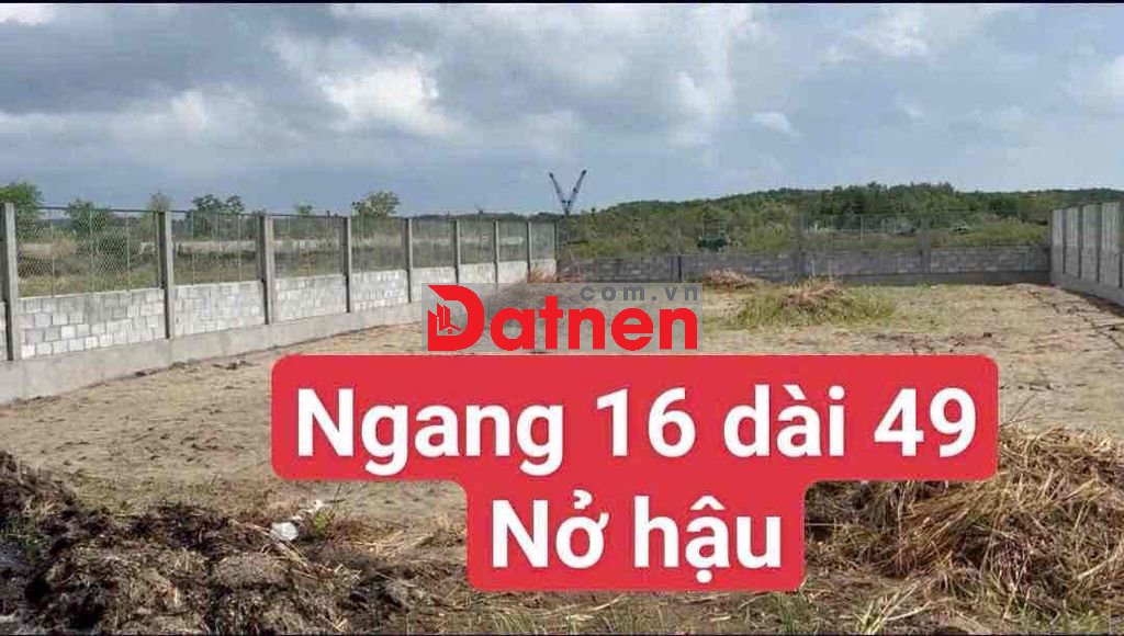 BÁN ĐẤT THỊ TRẮN CẬN THẠNH , HUYỆN CẦN GIỜ . (DT 16x49m NỞ HẬU =813m2)