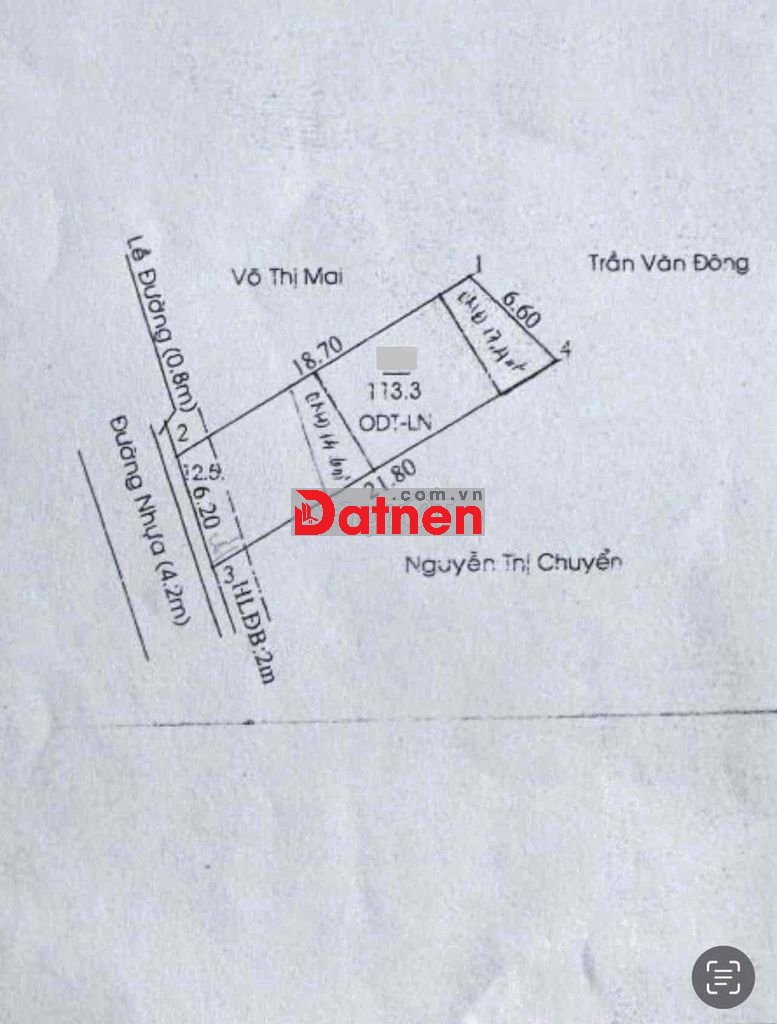 Đất Phú Hoà 6x21 gần ngã 3 Năm Sanh 4,35 tỷ34,80 triệu/m²125 m²
