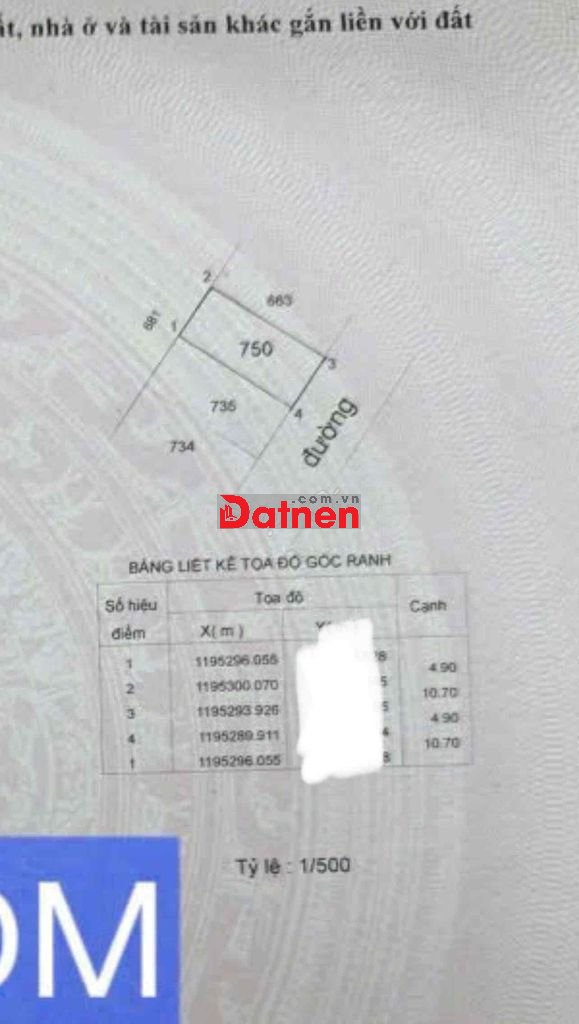 LÔ ĐẤT 2ty550 Vuông vứt - Sổ Riêng - Đường xe Hơi Quận 9