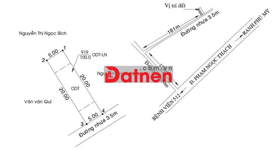 BÁN ĐẤT VỊ TRÍ ĐẸP GIÁ PHÙ HỢP TẠI CHỢ NHỎ HIỆP THÀNH 1 •5x20 tc60