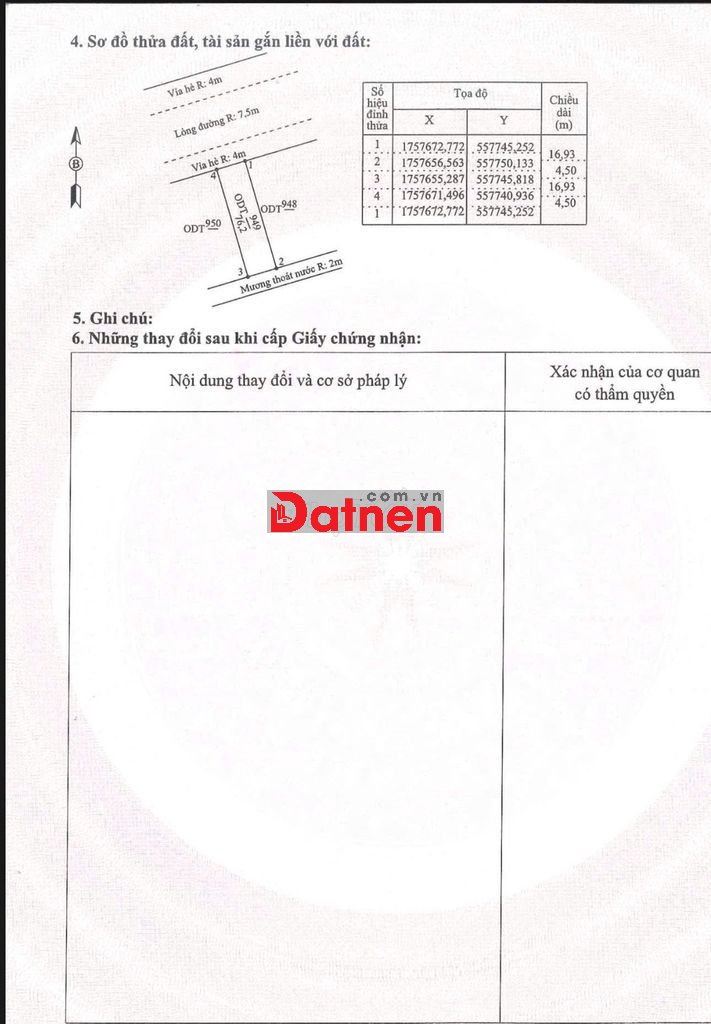 Bán đất 76m2 dự án Cầu Hưng Lai Nghi Hội An đường 7m5 sổ đỏ giá 1,6 tỷ