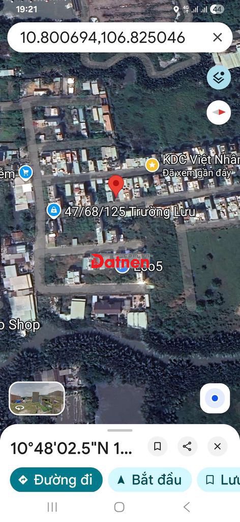 Đất 50,5m2 Hẻm 47 Trường Lưu . Long Trường