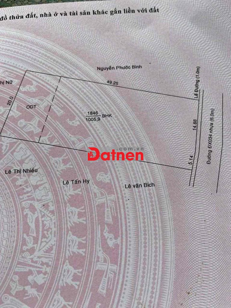 Hàng siêu phẩm : Dx34 Phú Mỹ kế bên chung cư Minh Quốc Plaza. Xây biệt