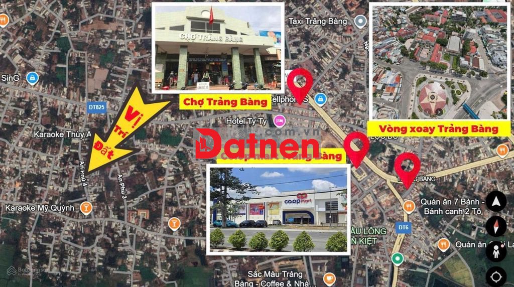 Lô góc 2 mặt tiền 180m2 triệu ngay chợ Trảng Bàng, SHR, giá 1,4 tỷ