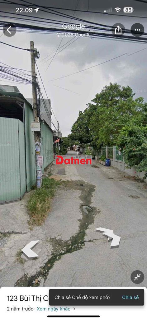 mặt tiền đường Bùi Thị Cội (lô góc)