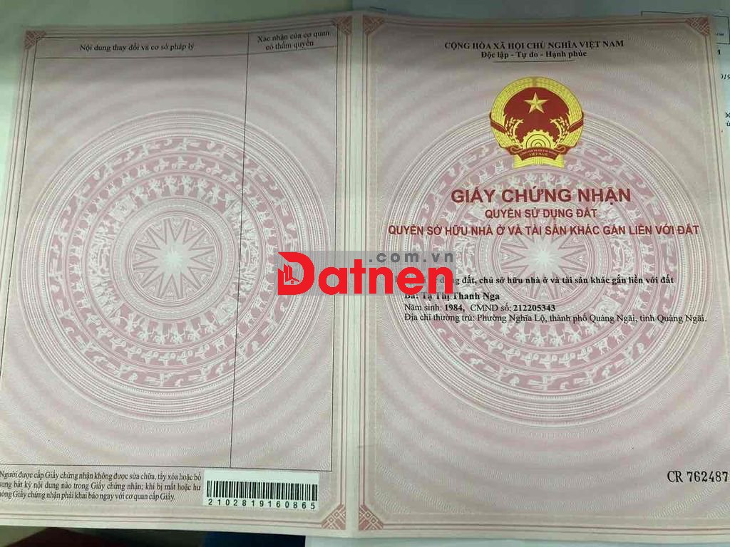 chính chủ cần bán đất 2 mặt tiền Hoàng Diệu và Phan Thái Ất