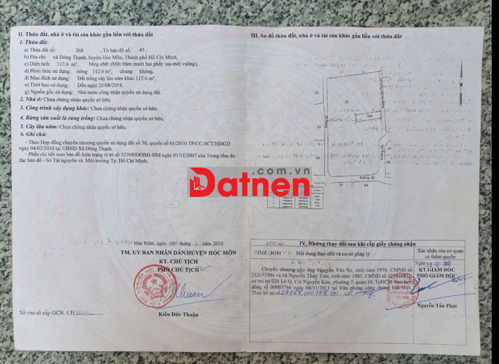 ĐẤT ĐƯỜNG NGUYỄN THỊ DỄ,DT:112m2,SỔ HỒNG RIÊNG, GẦN CHỢ GẤU